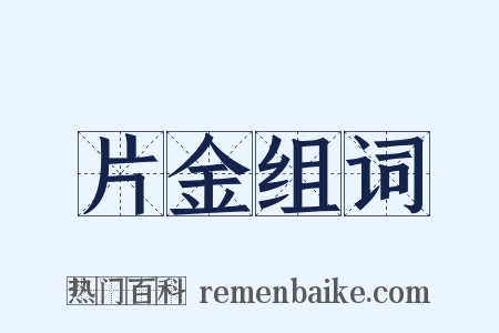 片金组词是什么意思的图片
